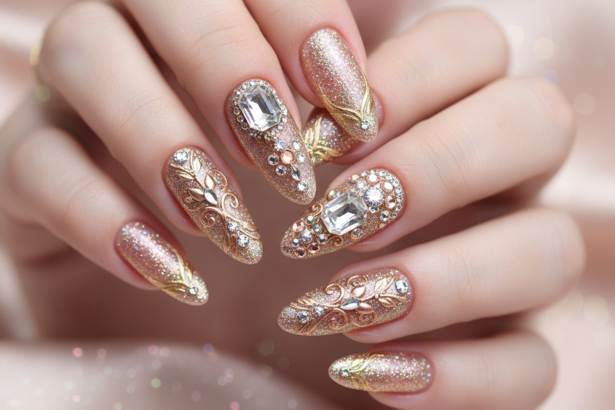 Image ongle glamour